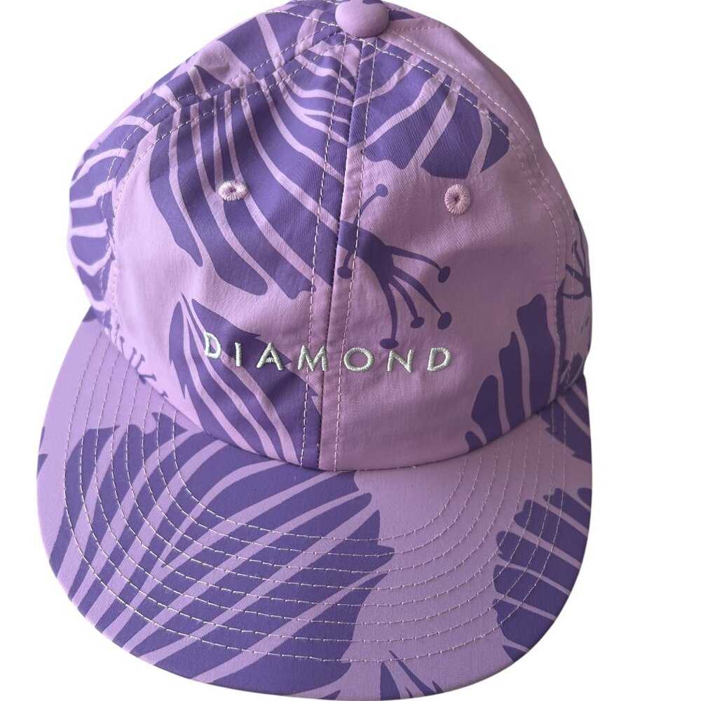 Diamond Supply Co Leeway Petal Hat Purple Hibiscus Floral 6 panel Strapback